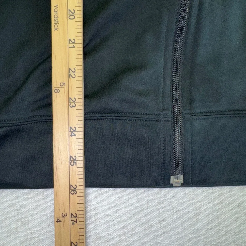 Nike Womens XL Full Zip Hooded Track Jacket Black White Stripe Athletic RN56323